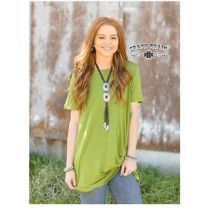 Crazy Train Lets Get Knotty Green Top